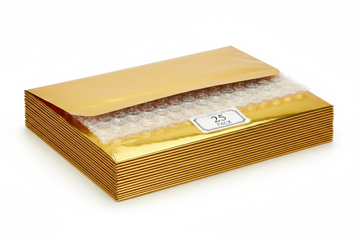 Bubble Padded Envelope 25pc 18*23 gold