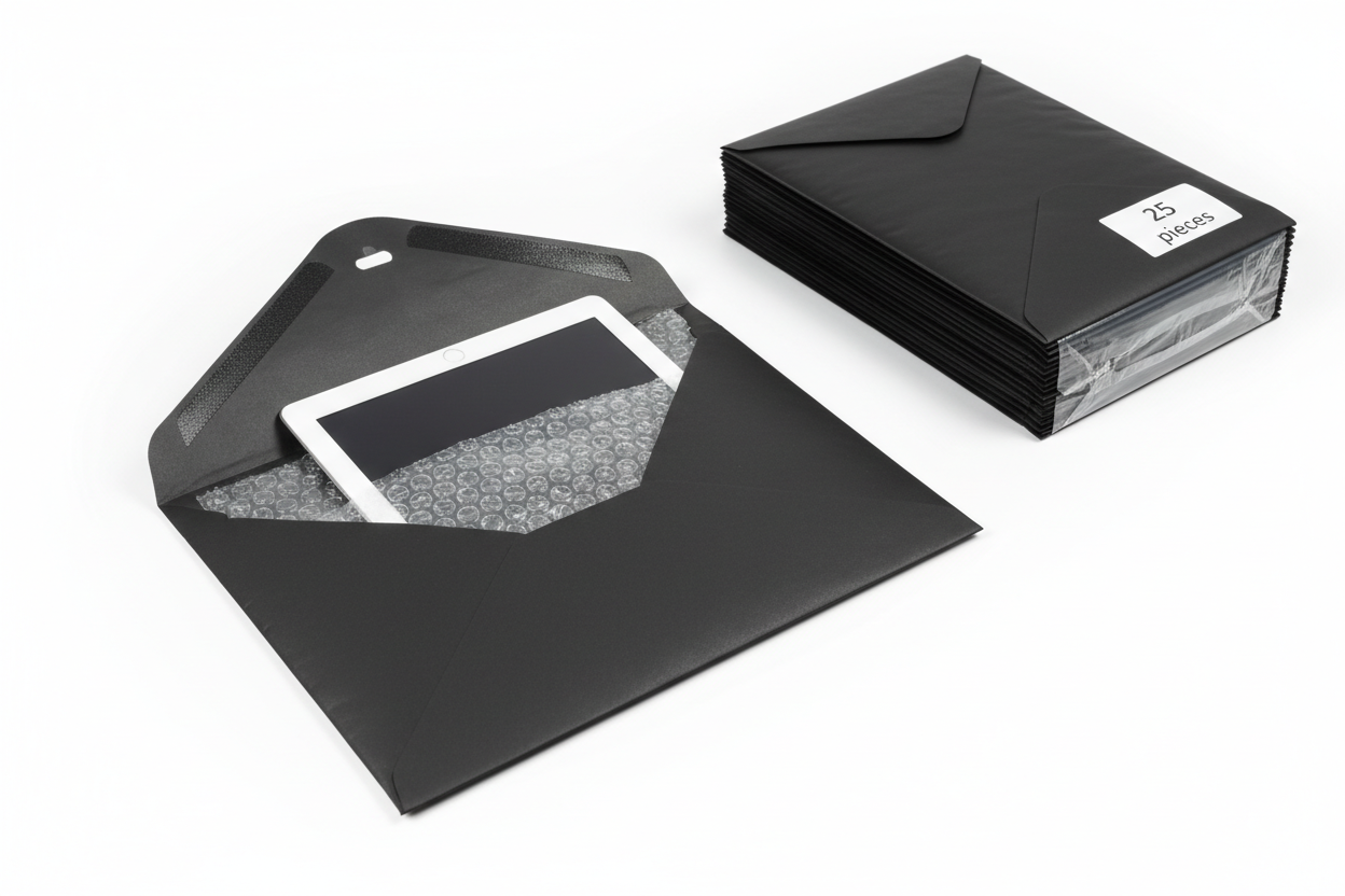 Bubble Padded Envelope 25pc 23*30 slipping an ipad in it black
